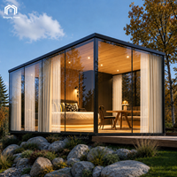 Maisonnette Modulaire de Luxe, Maison Mobile Préfabriquée pour Jardin, Hôtel, Maisonnette de Vacances Flexible, Cabane Miroir