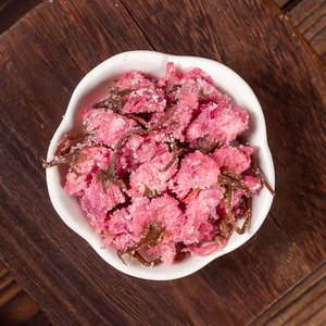 Fleurs de cerisier salées Yan <span class=keywords><strong>Zi</strong></span> <span class=keywords><strong>Ying</strong></span> Hua, produits très demandés, fleurs séchées de cerisier salées pour le thé - Product Image 4