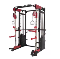 Entrenador cruzado multifuncional Power Cage Gym Fitness Squat Rack y Pull-up Smith Rack para culturismo y ejercicio