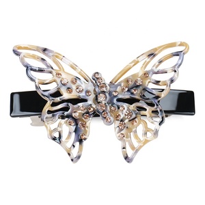 Hohl schmetterling Haars pange Acetat Strass Haars pange Bowknot mit Strass Haarschmuck - Product Image 1