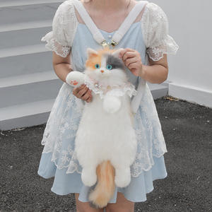 Trend 2025 Neuheiten Mädchen Katze Plüsch Rucksack PP Baumwolle Füllung Polyester Material Niedliche Kätzchen Puppe Party Geschenk 14 - Product Image 4