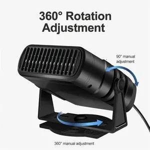 Ventilateur de refroidissement d'air pour <span class=keywords><strong>voiture</strong></span> électrique 24V, 12V/24V, 200W, jusqu'à 29dB, portable, dégivreur, sèche-linge, dégivrage de pare-brise de 6 pouces - Product Image 3