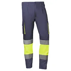 Pantaloni da lavoro - HV910DNYEL XS Mykonos - Colore: Giallo fluorescente/blu - Chiusura con zip centrale e bottoni. Due - Product Image 2