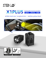 Feux de route miniatures en aluminium bicolores étanches Senlo X1Plus 50W, accessoires pour moto, feux antibrouillard LED 24V