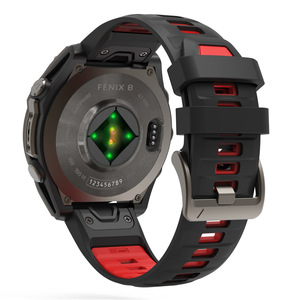 Correa Oficial de Dos Tonos para Garmin Fenix 8, Correa de Silicona de 26 mm para Garmin Fenix 9 Pro 7X 6, Correas para <span class=keywords><strong>Reloj</strong></span> - Product Image 1