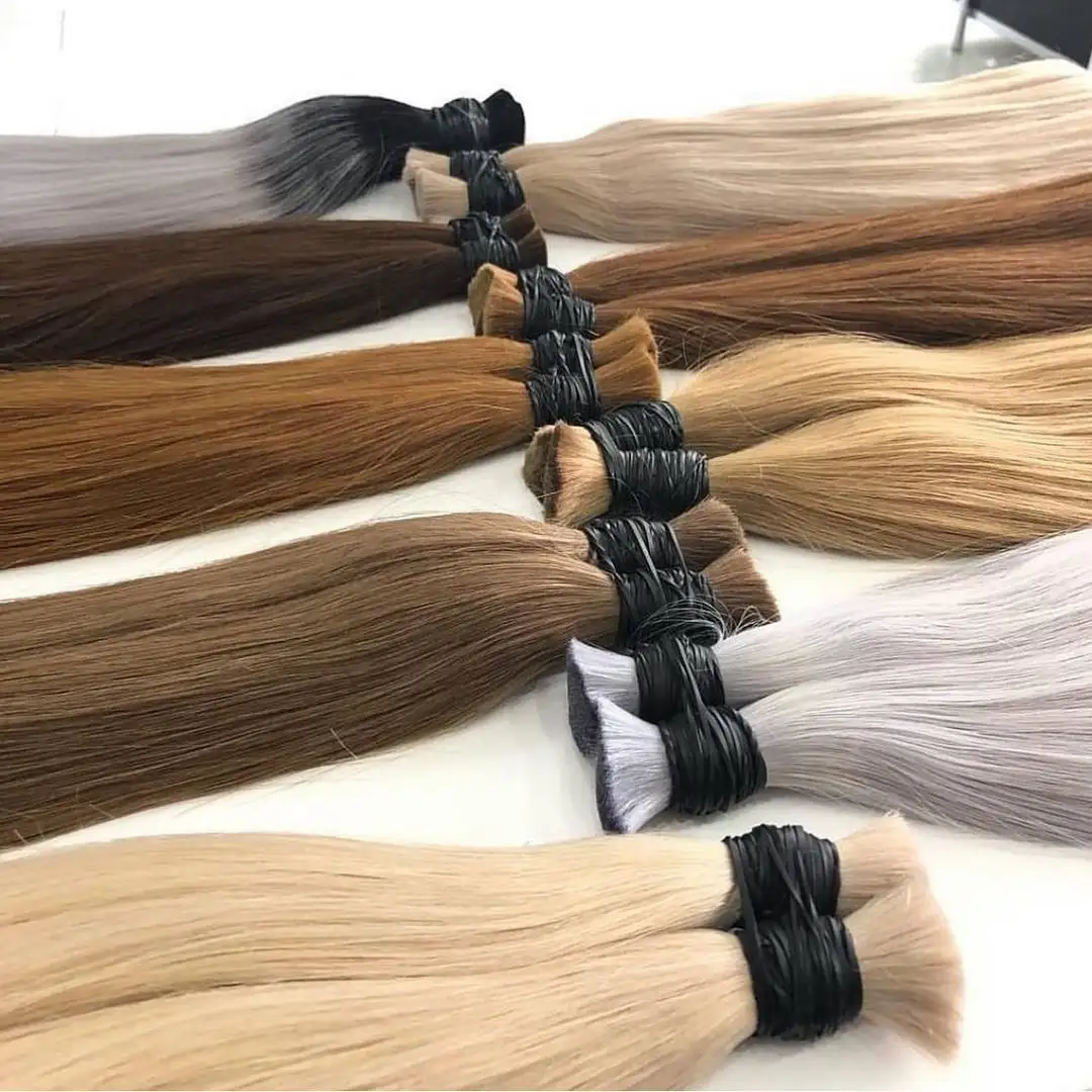 Rambut Pirang 613 Brasil Rusia India Remy Rambut Manusia Massal untuk Mengepang 10-30 Inch Diproses Baku Perawan Rambut Manusia Massal Ekstensi