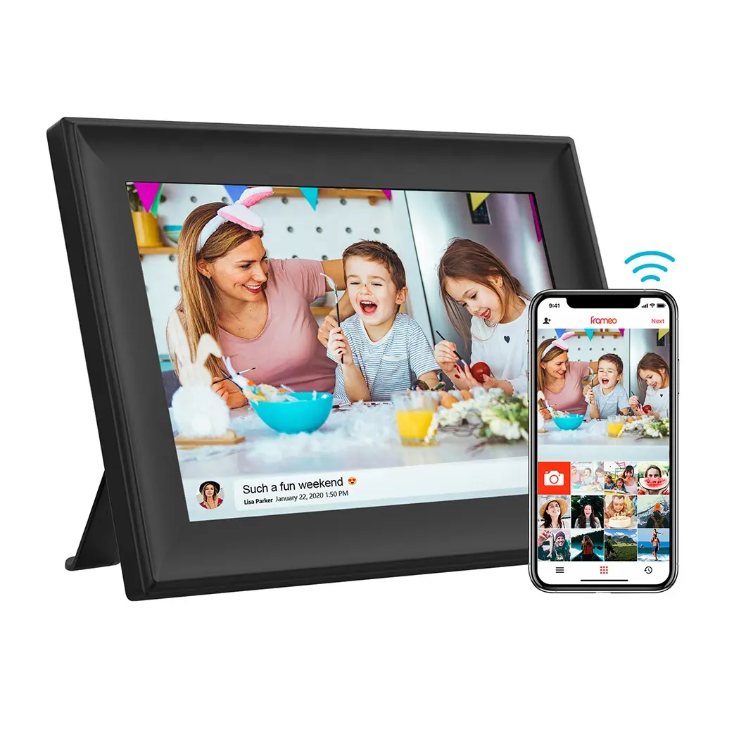 Bulk for Family Andvertising Screens Frameo APP 10.1 Inch Free Download LCD Digital Picture Frame