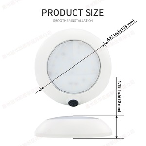 Recessed <b>Led</b> <b>Ceiling</b> <b>Light</b> 12Vdc With Switch Cold White For Boat Interior Lighting Ip65 Plastic Cover - Product Image 5