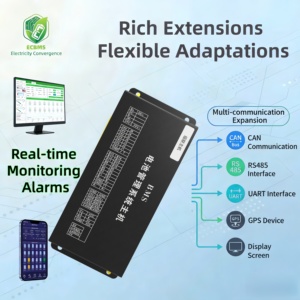 EC Smart BMS แบตเตอรี่1000A 500A แรงดันสูง BMS 72S 256S 192V 500V V BMS แบตเตอรี่กระแสสูงพร้อมที่ชาร์จแบตเตอรี่อีควอไลเซอร์สมดุล - Product Image 4