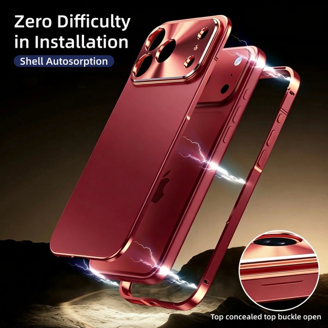 Hybrid Aluminum Metal Bumper Frame Matte PC Back Case for iPhone 18 17 16 15 Pro Max 16 15 Pro Lens Protection Shockproof Cover