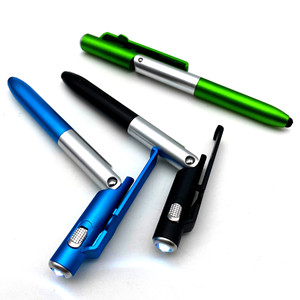 Multifuncional 4-em-1 Caneta Luz Dobrável <span class=keywords><strong>LED</strong></span> Luz Capacitiva Telefone Esferográfica Stand de Plástico Sports <span class=keywords><strong>Pen</strong></span> Body 1.0mm Novo Brinquedo - Product Image 2