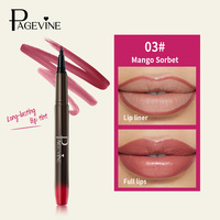 Vente en gros de rouge à lèvres liquide mat en 6 couleurs, imperméable, longue tenue, avec un fin pinceau applicateur, crayon à lèvres, rouge à lèvres liquide, crayon contour des lèvres
