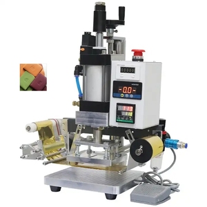Small Gold Manual PVC Paper Leather Customizable Logo Embossed Machine Pneumatic Gilding Machine Hot Foil Stamping Machine - Product Image 1