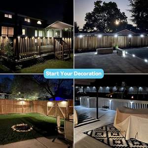 Lampe Murale Solaire LED Moderne Étanche pour Jardin Extérieur, Classe IP65, Éclairage Décoratif Extérieur en Composite – Vente en Gros - Product Image 2