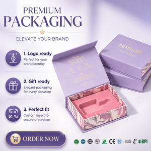 Caja de Perfume Vacía, Rígida, de Lujo, Personalizada, Premium, Elegante, Diseño de Embalaje para Regalo Pequeño, Venta al por Mayor de Fábrica, OEM - Product Image 1