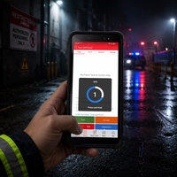 Dispositif de patrouille SOS A13, application OGPonline, alerte d'urgence, partage de localisation GPS pour une réponse rapide, système de patrouille de sécurité, protection