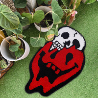 Tapis de bain antidérapant doux à motif d'Halloween pour la maison