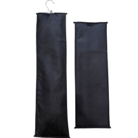 Pochette de rangement personnalisée 15x50cm pour extensions de cheveux, sac d'emballage en PVC transparent, sacs de rangement pour perruques en plastique non tissé avec petite clip