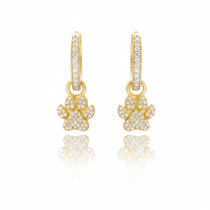 Pendientes de piedra de circón con diseño de pata, joyería de plata de ley 925 hecha a mano, turco - Product Image 2
