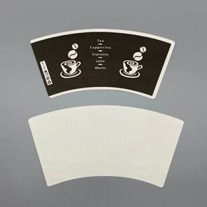 Ventilateur en papier alimentaire écologique jetable pour gobelets à café de tailles personnalisées - Product Image 2