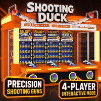 Machine de jeu d'arcade de tir aux canards pour 4 joueurs, simulateur de tir interactif à monnayeur pour enfants, pour parcs d'attractions