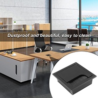 Cache-câble de bureau carré en métal anti-poussière 80 mm x 80 mm pour ordinateur et bureau