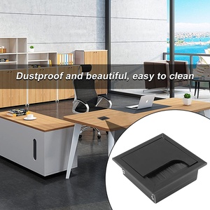 Cache-câble de bureau carré en métal anti-poussière 80 mm x 80 mm pour ordinateur et bureau - Product Image 5