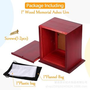 Wooden Pet Urn Rectangular <b>Photo</b> Frame Durable Multipurpose <b>Storage</b> <b>Box</b> for Cat Dog - Product Image 2