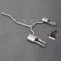 Échappement arrière électrique à soupapes en acier inoxydable avec quatre sorties pour Audi A4 B9 2.0T FWD AWD 2017-2019, son d'échappement agressif et puissant