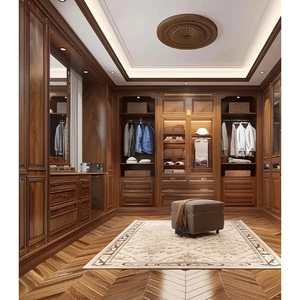 <span class=keywords><strong>Dressing</strong></span> intégré en U sur mesure pour toute la maison, grand <span class=keywords><strong>dressing</strong></span> autoportant de style traditionnel pour villa avec bureau intégré - Product Image 3