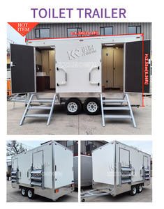 Remorque sanitaire de luxe à 2 postes avec lavabo, toilettes chimiques portables pour camping - Product Image 1