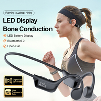 Écouteurs Sportifs à Conduction Osseuse à Affichage Numérique LED, Oreillettes Ouvertes, Casques BT6.0, Écouteurs Sans Fil – Vente en Gros Usine
