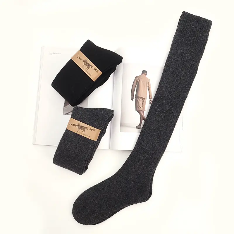 High Quality Soft Cozy Cashmere Socks Men Thermal Warm Thick Long Wool Socks For Winter