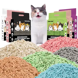 Vente en gros d'usine de tofu litière pour chat sable facile à nettoyer litière pour chat sable 10l 20l 30l plante naturelle personnalisée