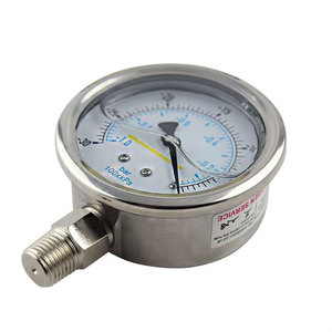 SHY SHY-YN60 EN 837-1 스테인레스 스틸 압력 게이지 0-400 바 0-6000 PSI <span class=keywords><strong>KL1.6</strong></span> 하단 장착 - Product Image 3