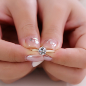 1-3Carat Round Cut <strong>Moissanite</strong> Engagement <strong>Ring</strong> Diamond Solitaire Wedding <strong>Ring</strong> Classic Style 14k Solid Gold Jewelry for Women <strong>Men</strong> - Product Image 3