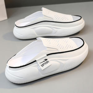 Q221 جديد مكيف شبه مقطورة أزياء النساء مجوفة شبشب السمك السميك نعل أحذية عادية أحذية النساء - Product Image 4