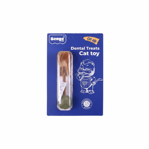 Menta aromatizzato erba gatta dentale 13.5cm Pet toelettatura giocattolo per gatti pulizia denti e gioco - Product Image 2