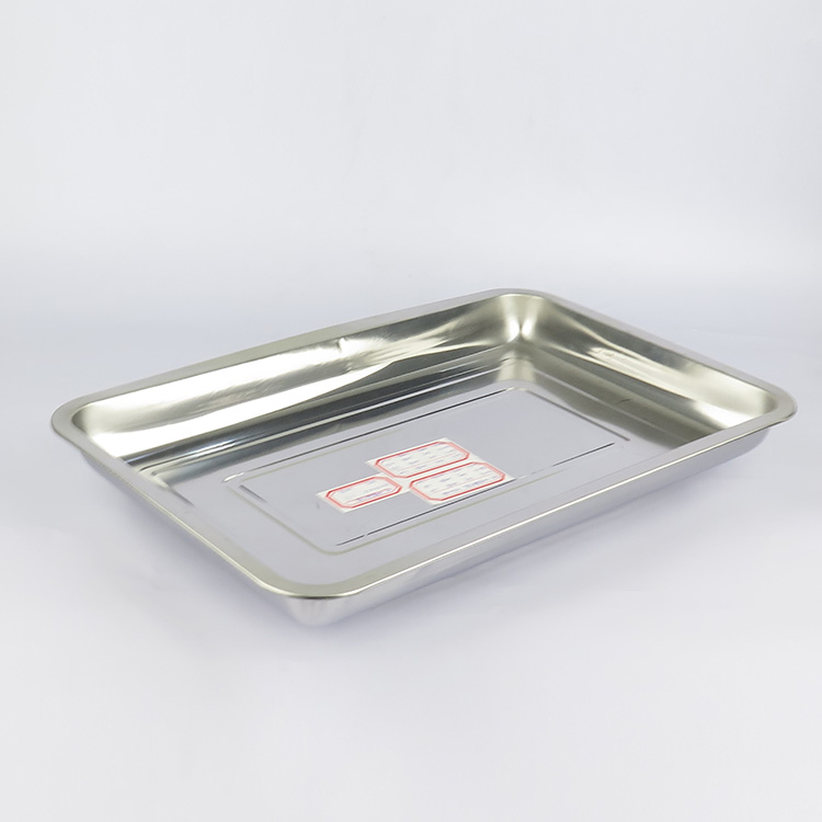 China Manufacture Normal Rectangular Stainless Steel Service Tray Food Plate
