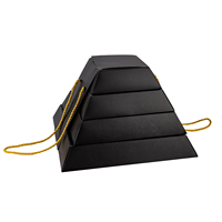 Boîte Alimentaire LOKYO de Luxe à Logo Personnalisé, pour Traiteur, Emballage en Carton, Boîte à Emporter pour Pâtisserie, Gâteau, Dessert, Plateau Alimentaire en Forme de Pyramide
