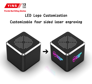 Haut-parleur cube sans fil portable mini avec logo personnalisé LED RGB pour ordinateur, téléphone portable, cadeaux promotionnels d'entreprise - Product Image 4