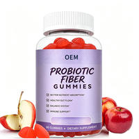 Gummies de fibres probiotiques pour une flore intestinale saine, une meilleure absorption des nutriments, un système équilibré et un soutien immunitaire – Complément de 24 mois