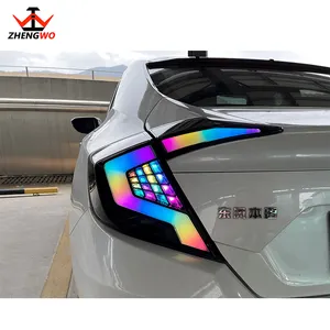 ZHENGWO led RGB tail lamp for 10th Gen Honda Civic 2016-2020 year with good quality
