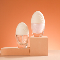 Flacon compte-gouttes de luxe en verre en forme d'œuf de 30 ml pour sérum cosmétique, soin de la peau, lotion, huile essentielle