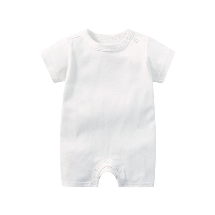 Wholesale Bulk Plain White Infant Baby Onesies Soft Cotton Organic White  Bodysuits Onesies Baby Clothes