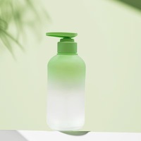 Nouvelle bouteille de gel douche en PET de 300 ml et 500 ml avec dégradé de couleurs, distributeur à pompe, emballage plastique personnalisé en gros