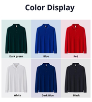 Chemises Polo Unisexe à Manches Longues avec Logo Personnalisé, 200GSM Polyester Uni, Tailles Asie Europe, pour Tenues de Travail d'Équipe Professionnelle, Vente en Gros