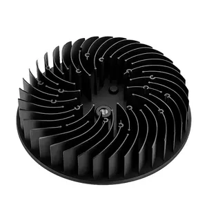 Shenzhen LIKE 200W Diameter 280mm Height 65mm Led Aluminum Weatherproof Heat Sink High Bay Audio Amplifier Heatsink