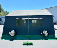 Carpa de Lona Resistente para Acampar al Aire Libre, Tipo Silla de Montar, para 10 Personas, para las Cuatro Estaciones, para África