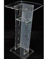 Podio de Iglesia Acrílico Transparente Moderno Premium Personalizado, Muebles de Oficina YAGELI, Impresión Serigráfica Personalizada, Grosor Personalizado